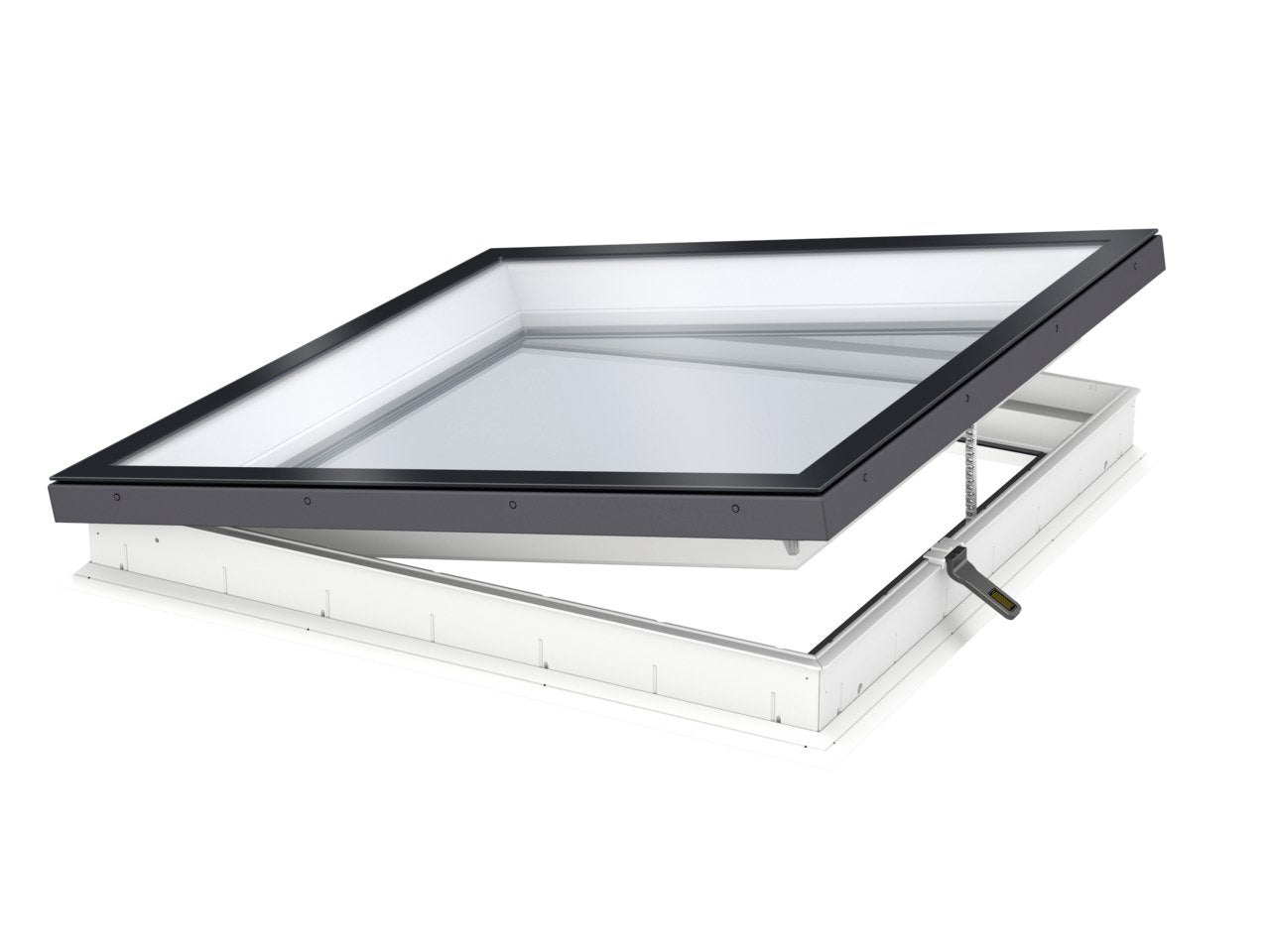 Finestra per tetti piani Velux - CVU S2X202 (CVU 0225Q + ISU 2093) Poliuretano Bianco - Vetro Triplo - Elettrica con Vetro Piano