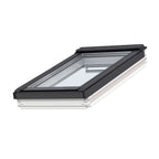 Finestra per tetti a Bassa Pendenza Velux - GBL S10G02 Legno Laccato Bianco + EDG e BFX - Vetro Triplo - Solo bilico Manuale