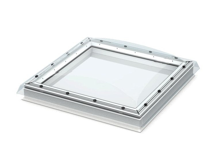 Finestra per tetti piani Velux - CFP S0X307 (CFP 0073U + ISD 0010) PVC Bianco - Vetro Doppio - Fissa non apribile con Cupola Trasparente