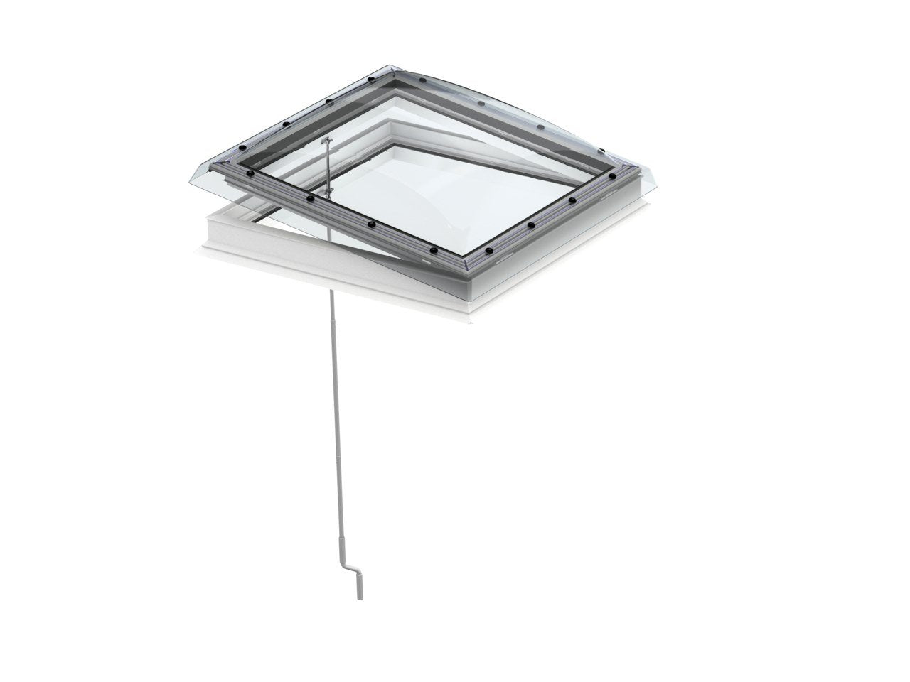 Finestra per tetti piani Velux - CVP 0073U PVC - Vetro Doppio - Manuale con arganello