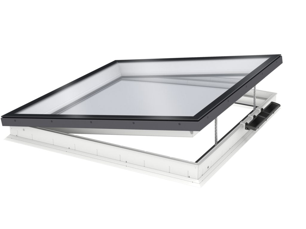 Finestra per tetti piani Velux - CVU S3X202 (CVU 0325Q + ISU 2093) Poliuretano Bianco - Vetro Triplo - Solare con Vetro Piano