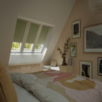 Tenda interna oscurante a rullo Velux - DKY - Collezione Natura - Guide in alluminio Bianco - Manuale