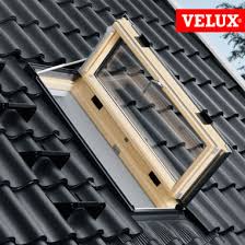 Finestra per Uscita Tetto per tetti a falda Velux - GXLA/B 3066 FK06 Legno Naturale - Vetro Energy Clima - Apertura a Libro manuale