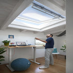 Finestra per tetti a Bassa Pendenza Velux - GBL S30G01 Legno Laccato Bianco + EDG, BDX, BFX e KSX - Vetro Triplo - Solo bilico SOLARE