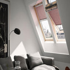 Tenda interna filtrante a rullo Velux - RSL - Guide in alluminio Bianco - Solare